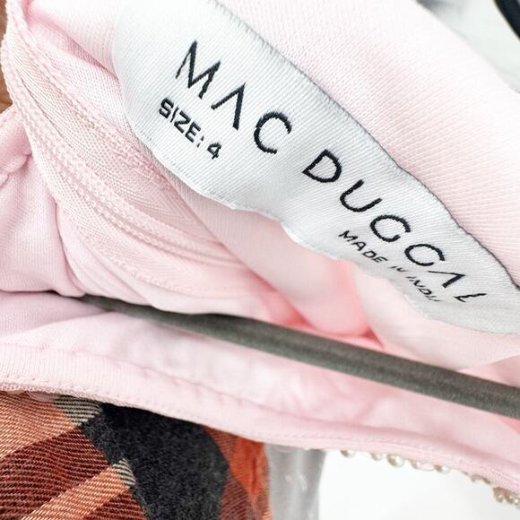 Mac Duggal Pearl Embellished Soft Tie One Shoulder Gown Pink Size 4 NWT - Picture 12 of 14